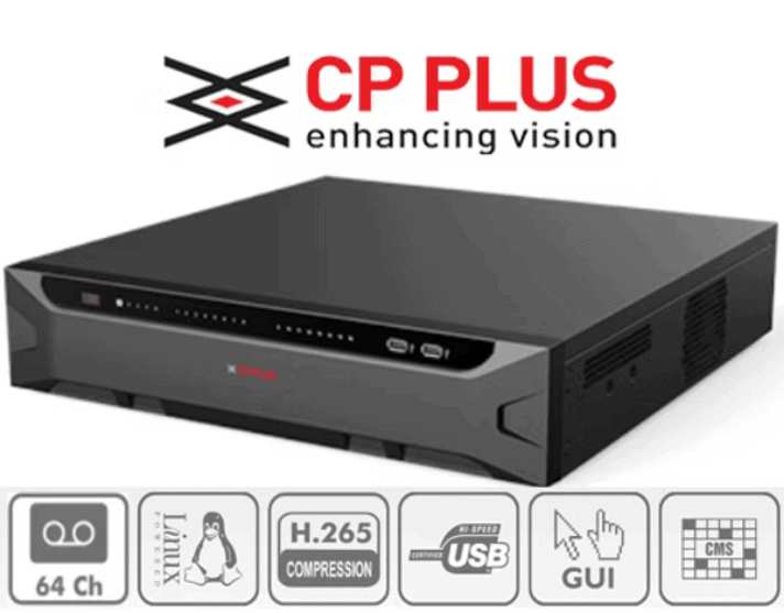 CP Plus Pro 64 Channel 4K 4SATA H.265+ Embedded NVR | CP-UNR-4K5644-FI