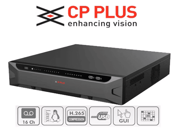 CP Plus Pro 16 Channel 4K 2 SATA H.265+NVR (CP-UNR-4K4162-V4)