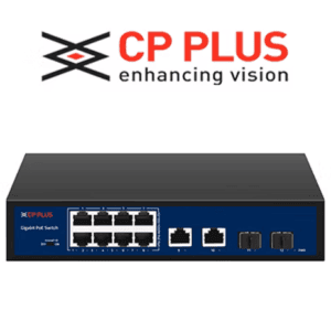 CP Plus 8 Port Giga PoE Switch with SFP Port (CP-DNW-GPU8G2F2-96)