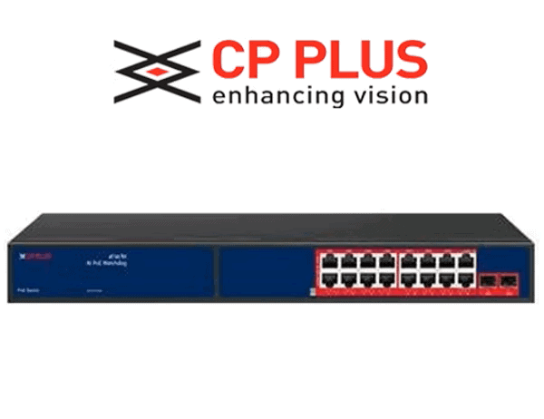 CP Plus 16 Port Giga PoE Switch with SFP Port (CP-DNW-GPU16G2F2-20)